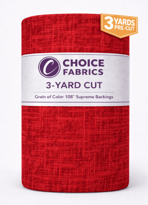 3-Yard Pack - Grain of Color 108" Supreme Backings - Scarlet