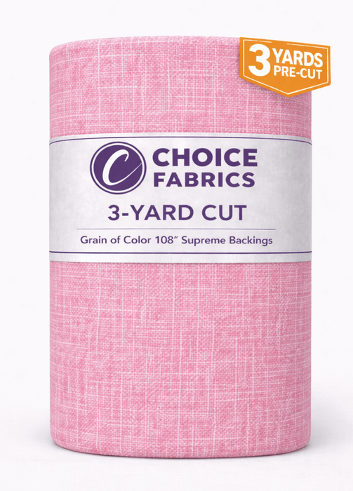 3-Yard Pack - Grain of Color 108" Supreme Backings - Light Pink