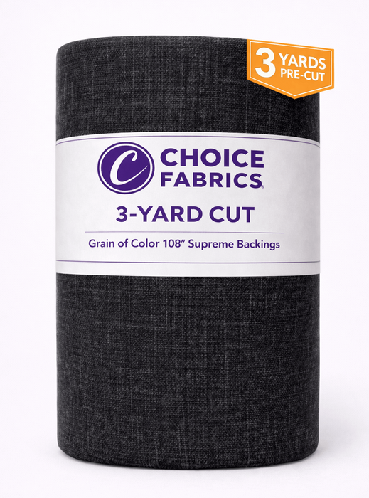 3-Yard Pack - Grain of Color 108" Supreme Backings - Black