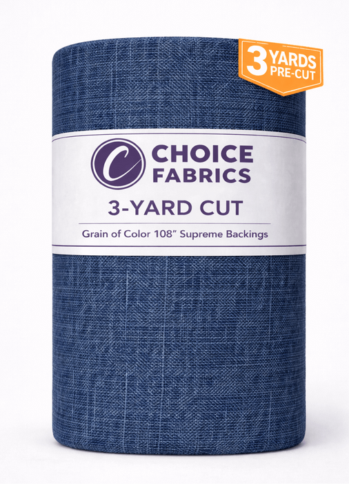 3-Yard Pack - Grain of Color 108" Supreme Backings - Blue Jay