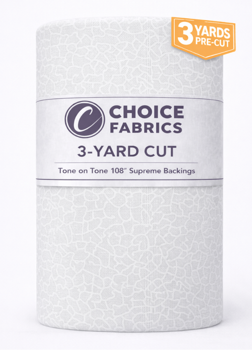 3-Yard Pack - Tone on Tone 108" Supreme Backings - White on White Crackle