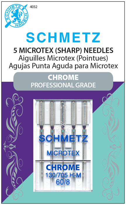 Schmetz Microtex Machine Needles Size 60/8