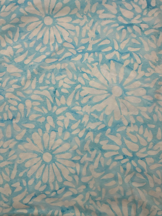 AN White Flowers on Chlorine Blue