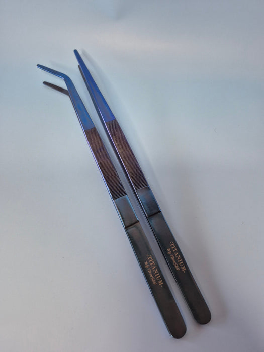 Titanium Aquarium Tongs 15" Set (2)