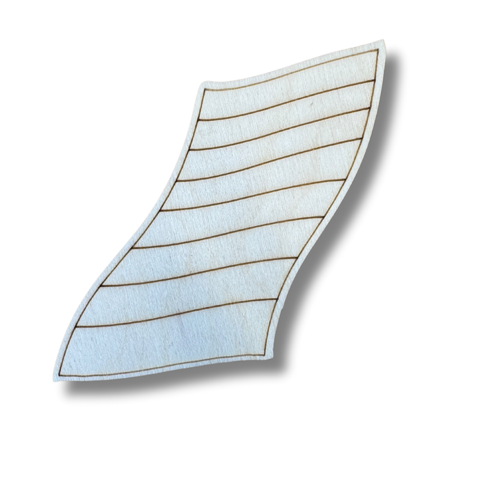 Unfinished Wood Etched Beach Towel Shape | Paint By Line Crafts | up to 30" DIY