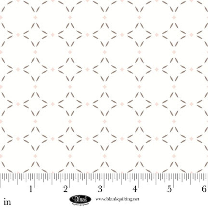 White Grid Sugar Dreams Cotton 44"/45" Fabric Per Yard
