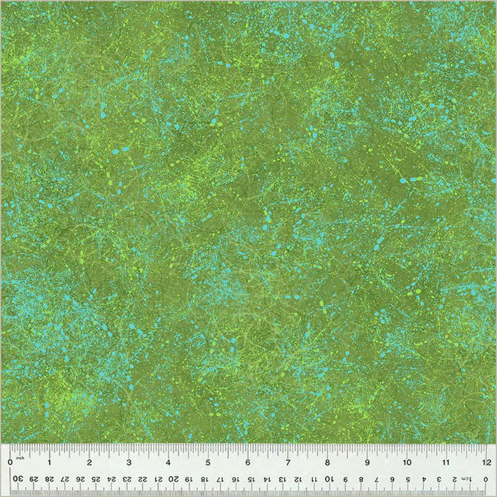 Green Leaf Noteworthy Splatter 44"/45 Fabric Per Yard