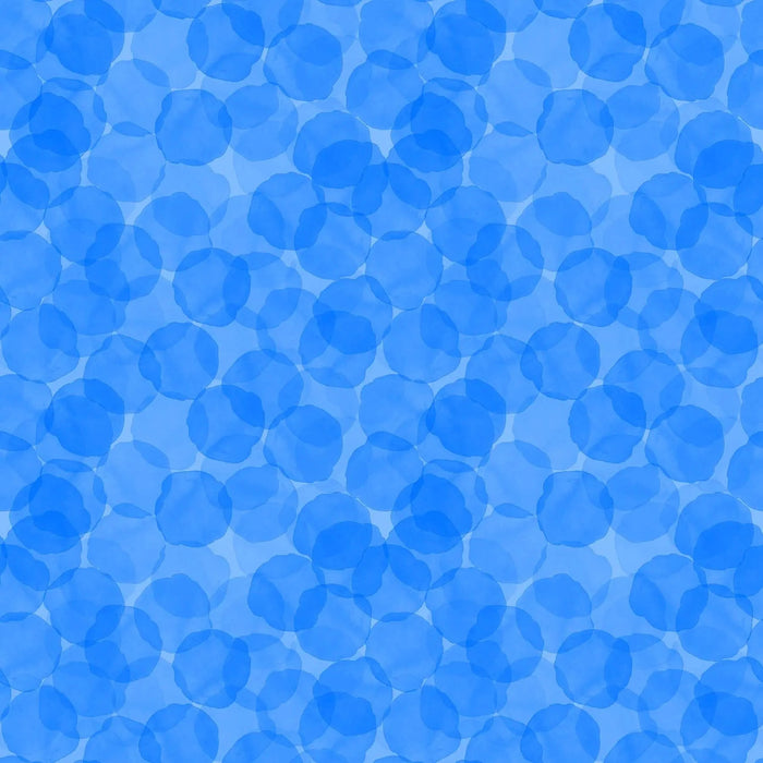 Blue Curacao Juicy Tonal Trio Cotton 44"/45" Fabric Per Yard