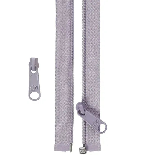 Pewter-50in Separating Zipper + Extra Slide- byAnnie