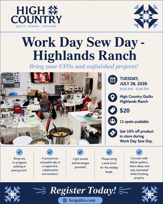 Work Day Sew Day - Highlands Ranch