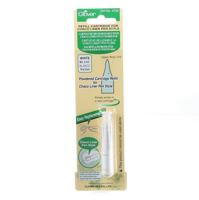 Clover Chaco Liner Pen Chalk Refill White