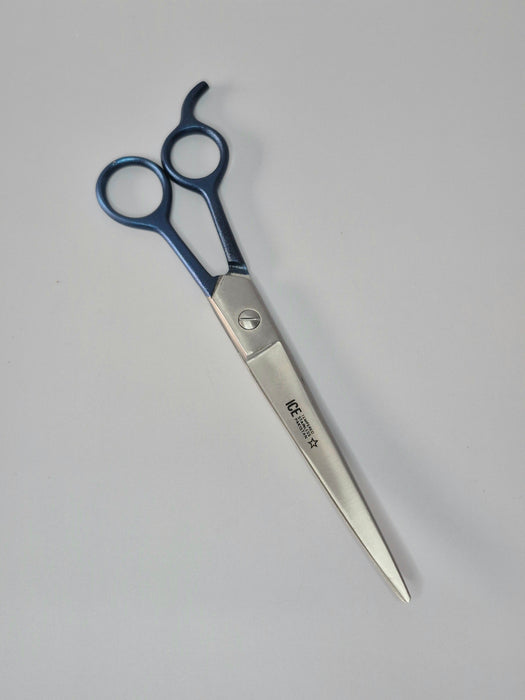 grooming shear 8.5 in curved, blue handle
