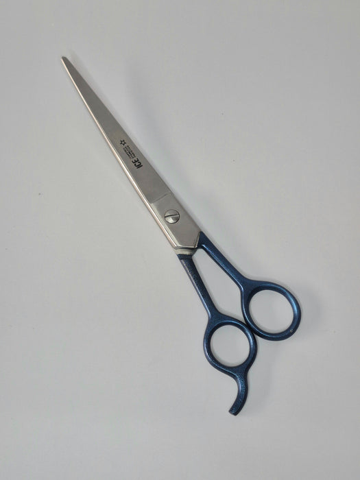 grooming shear 8.5 in curved, blue handle