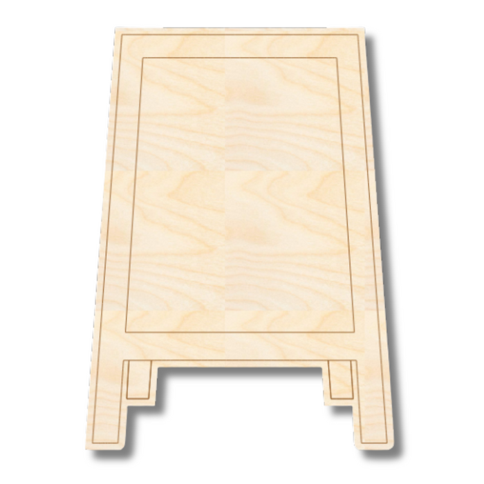 Unfinished Wood Etched Chalk Easel Shape | Paint By Line Crafts | up to 30" DIY