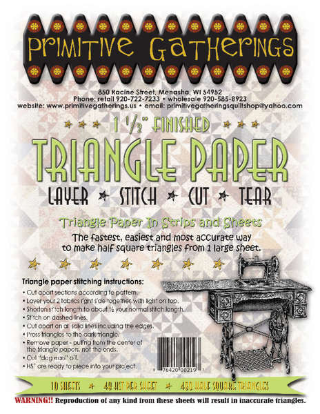 Triangle Paper - 1-1/2in