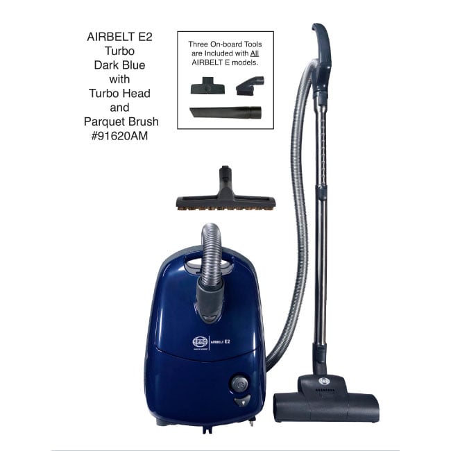 SEBO AIRBELT E2 Turbo Canister Vacuum Cleaner - Dark Blue