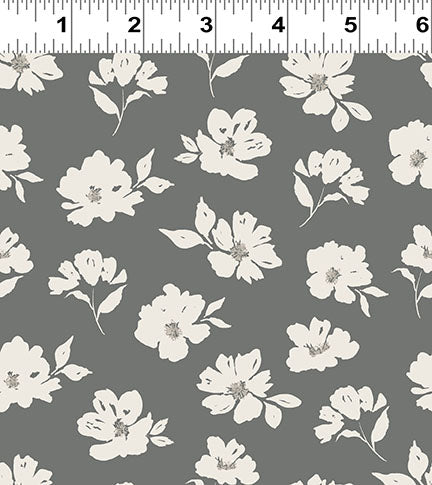 CW Evermore Gray White Flowers