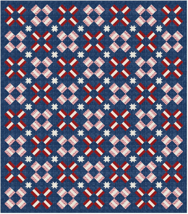 4th of July Night Sky Quilt Pattern - Paper Print Mailed Version