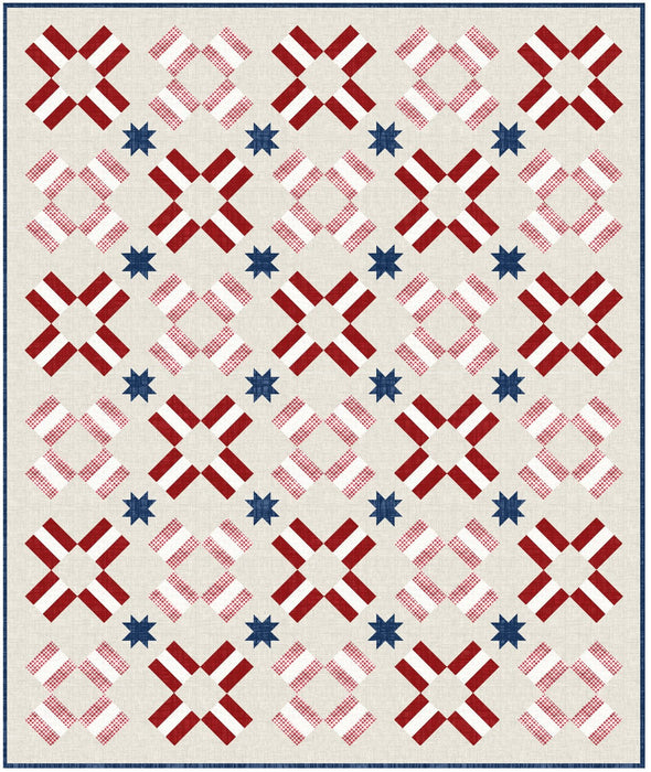 4th of July Night Sky Quilt Pattern - Paper Print Mailed Version