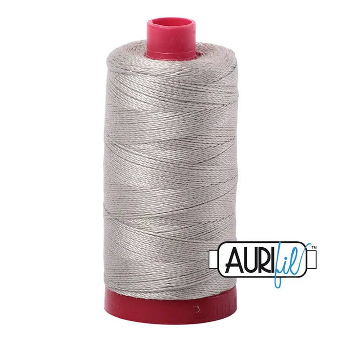 5021 Light Grey Aurifil Cotton 12 WT Large Spool