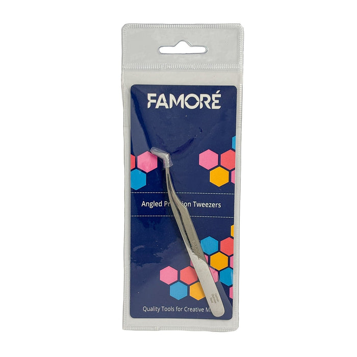 Precision Angled Tweezers 4 1/2in