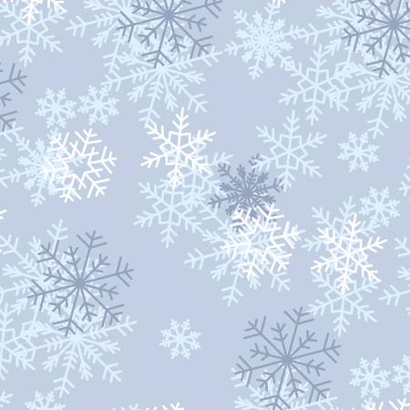 WD Blue Snowflakes 108in Wide Back