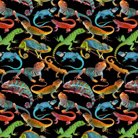 WD One of a Kind 52855D 1 Black Reptiles Digitally Printed