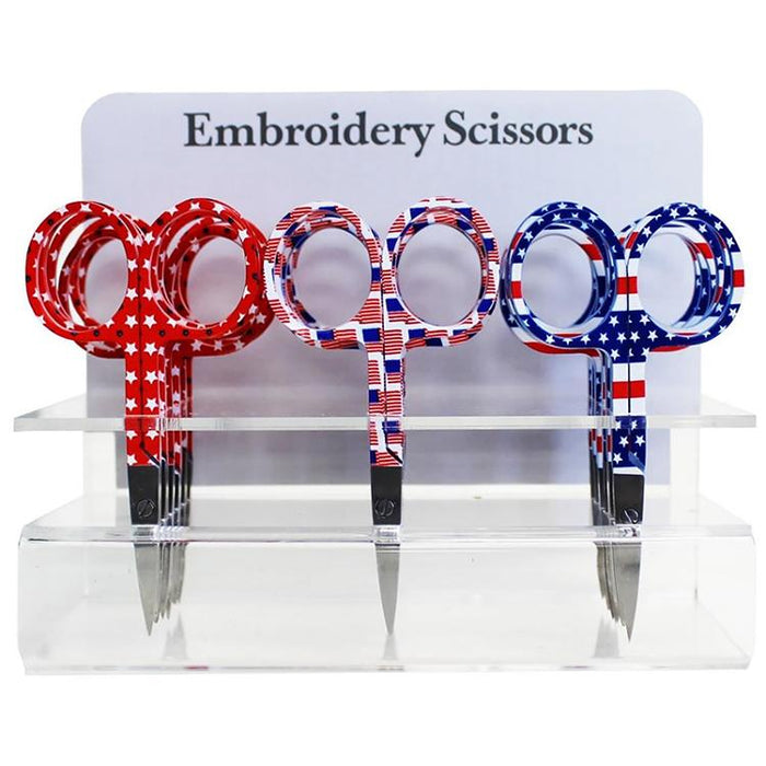 Emb Scissor 3.75" w/Star Stripe