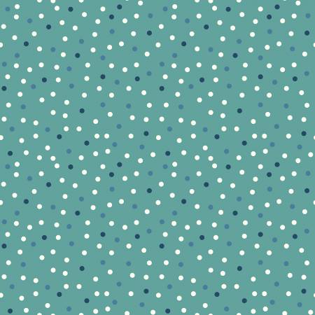 WD-Clover and Dot-Polka Dot-Soft Teal