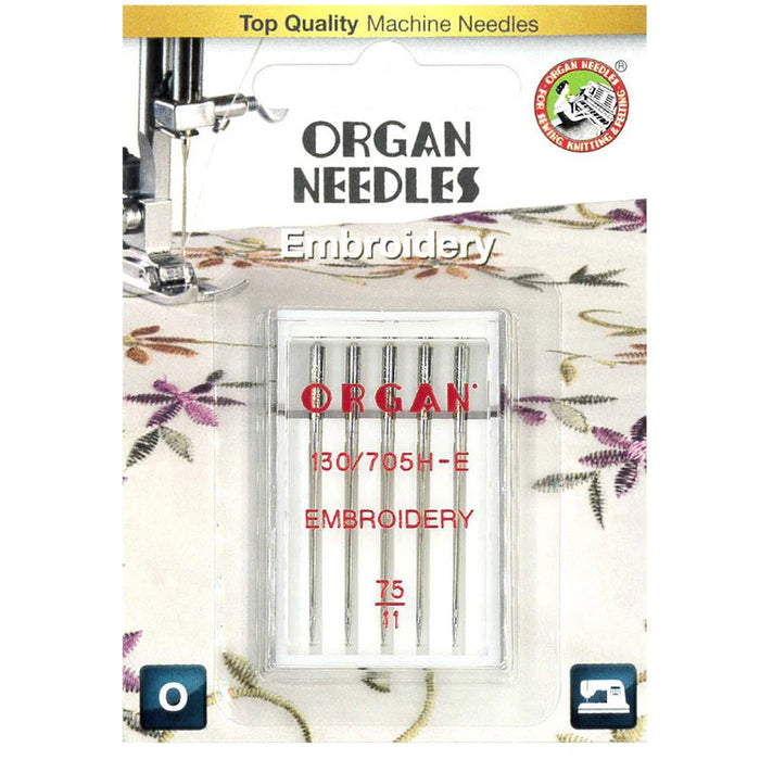 Organ Needles 130/705H-E Embroidery 75/11