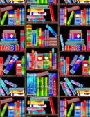 TT Bright Library Bookshelves