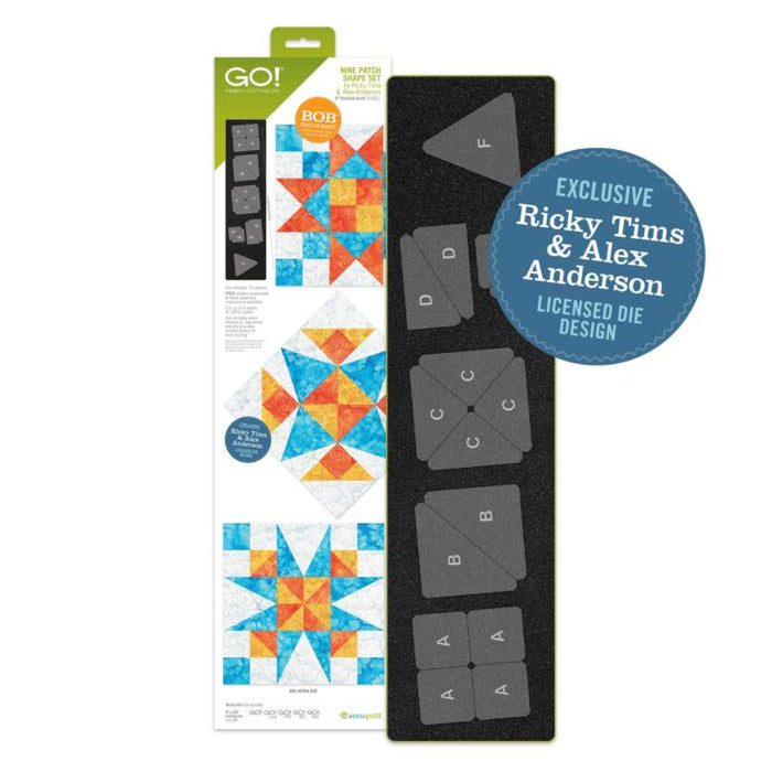 GO! Nine Patch Shape Set 9in Finished by Ricky Tims & Alex Anderson 57011
