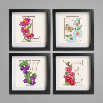 Floral Alphabet Embroidery CD