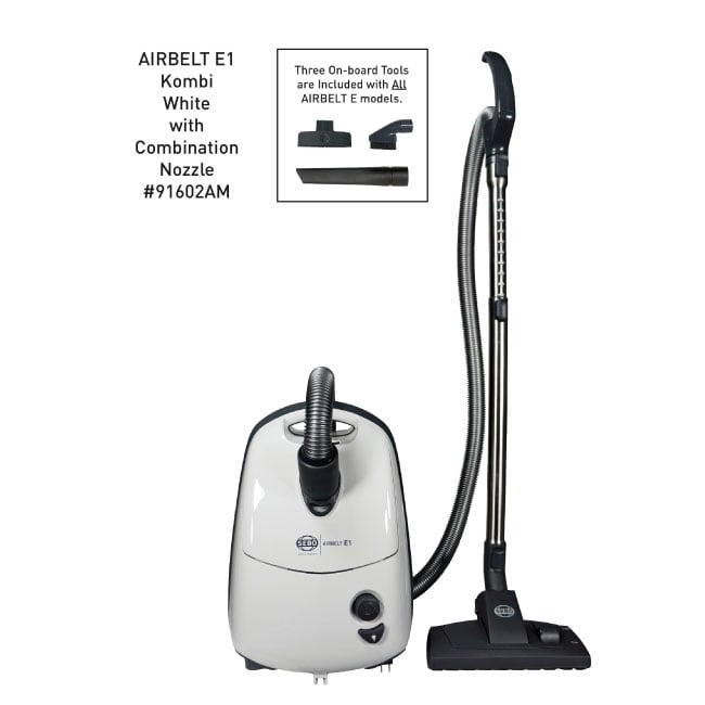 SEBO AIRBELT E1 Kombi Canister Vacuum Cleaner - White
