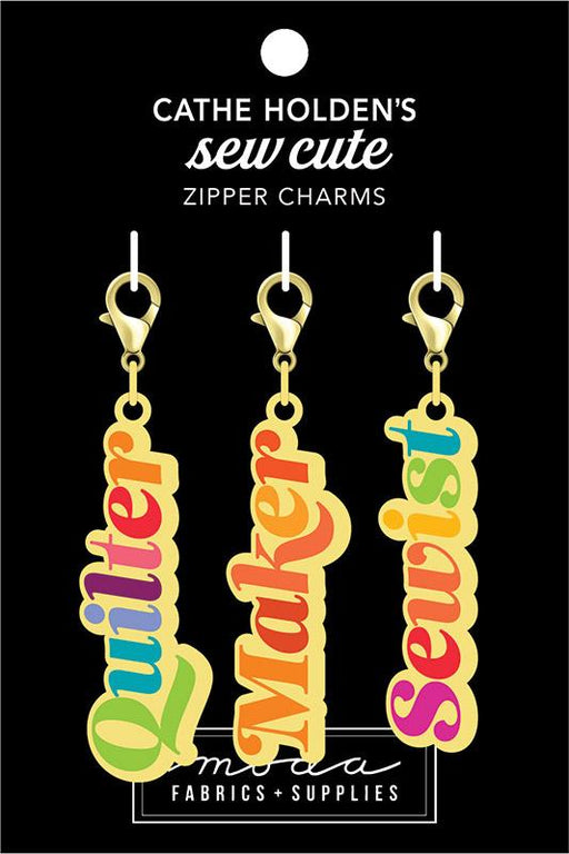 MO Words Zipper Pulls 3ct CH122 Moda #1