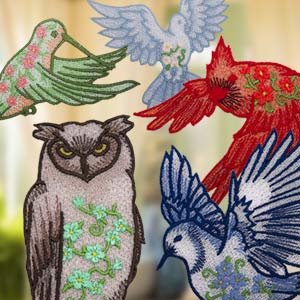 Lace Ornate Birds Embroidery CD
