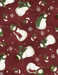 WL Red Tossed Woodland Snowmen