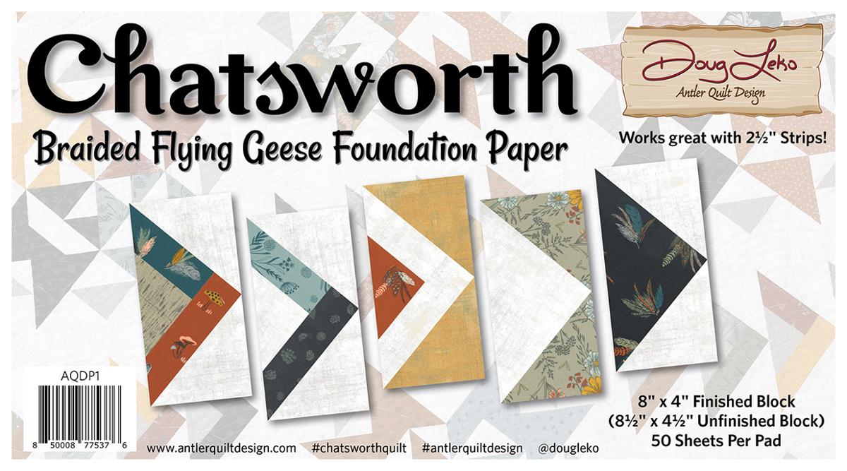 MO Chatsworth Braided Flying Geese Foundation Papers  Antler Quilt AQDP1