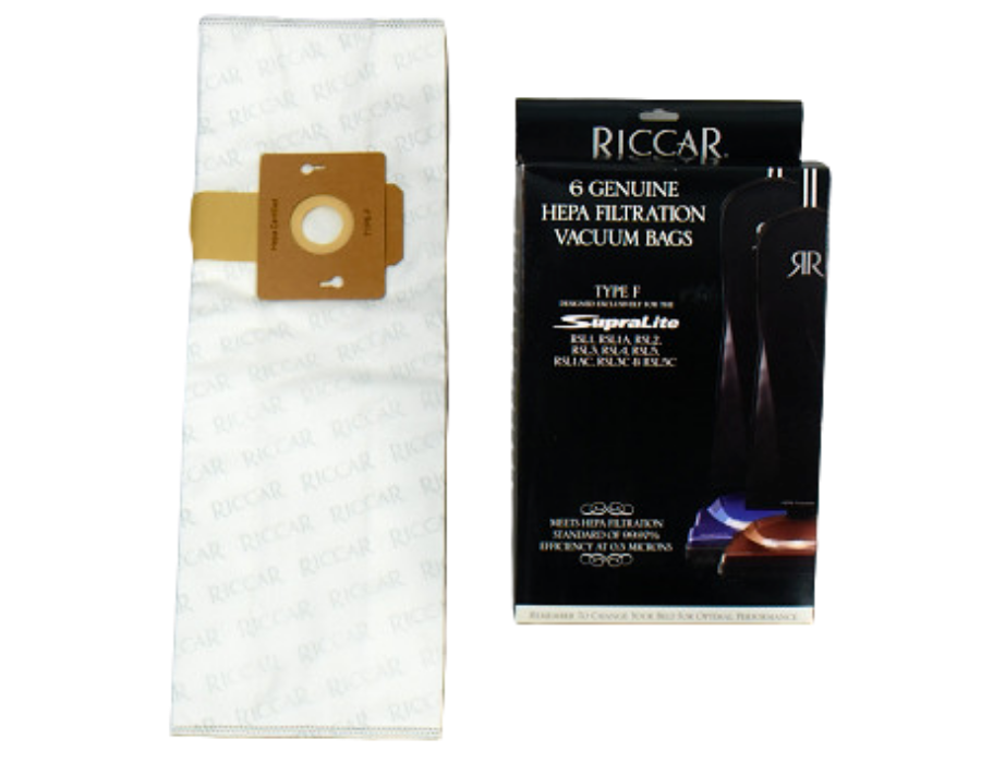 Riccar SupraLite Type F RSL HEPA Media Bags 6pk