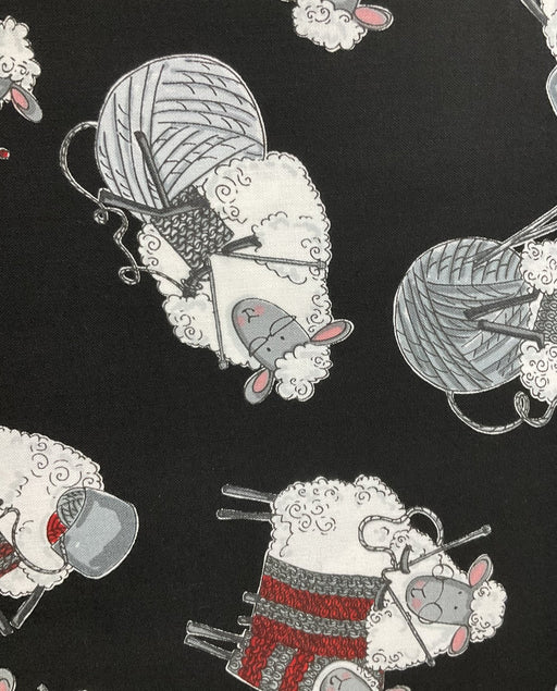 TT Knitting Tossed Sheep-Black