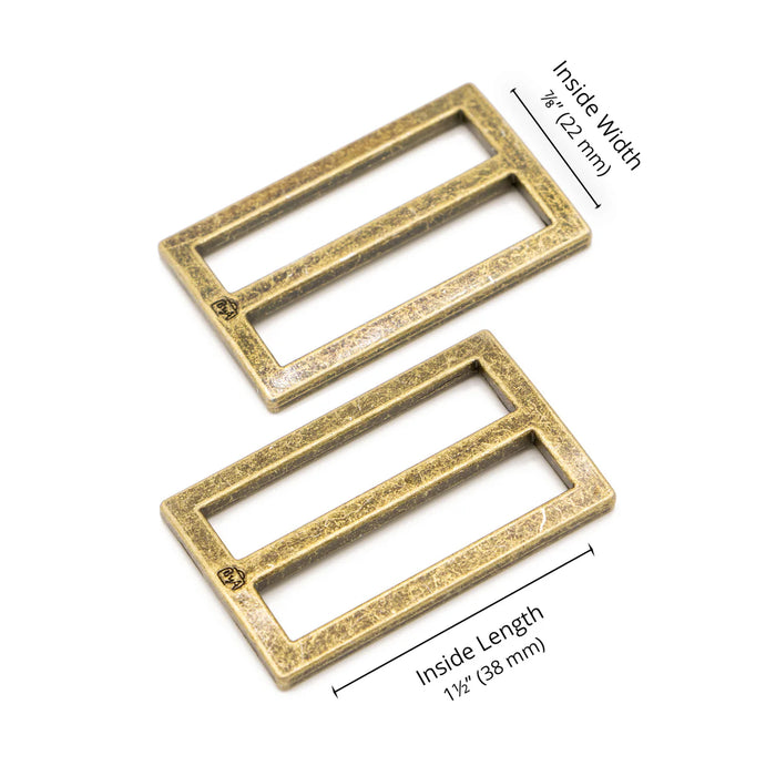 byAnnie Slider Widemouth 1-1/2in Antique Brass Set of Two