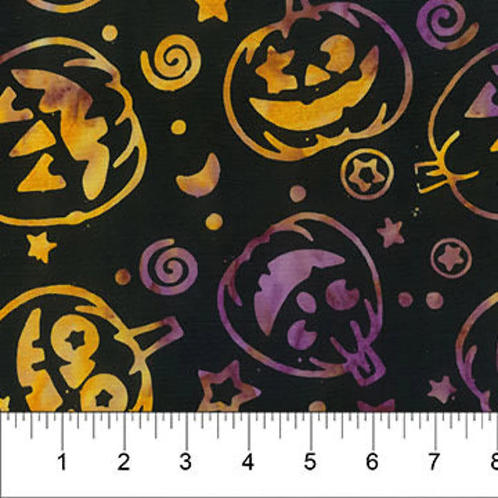 NC Batik Black Jack O Lantern Midnight Magic-Banyan Batiks