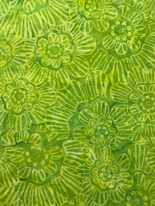 AN Etch Floral on Lime Green