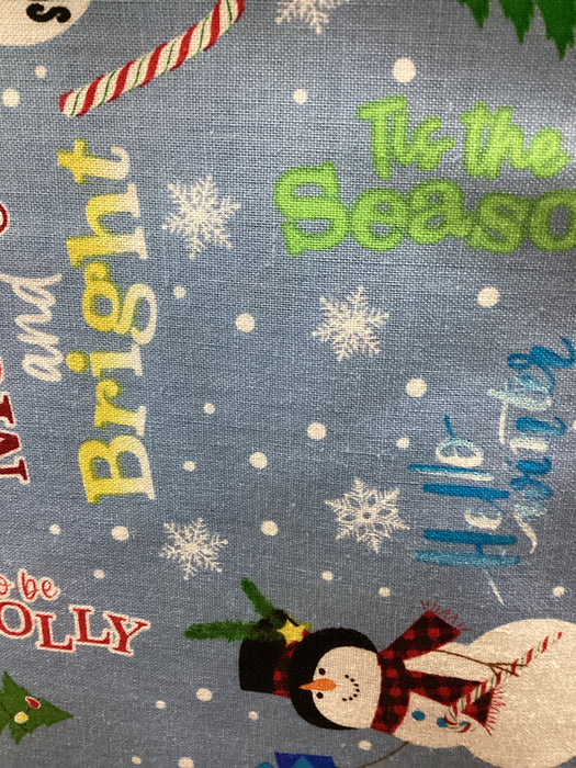 BE Slate Blue Country Christmas Jolly Words