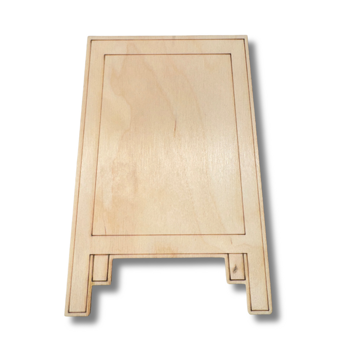 Unfinished Wood Etched Chalk Easel Shape | Paint By Line Crafts | up to 30" DIY