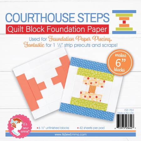 Courthouse Steps Quilt Block Foundation Paper