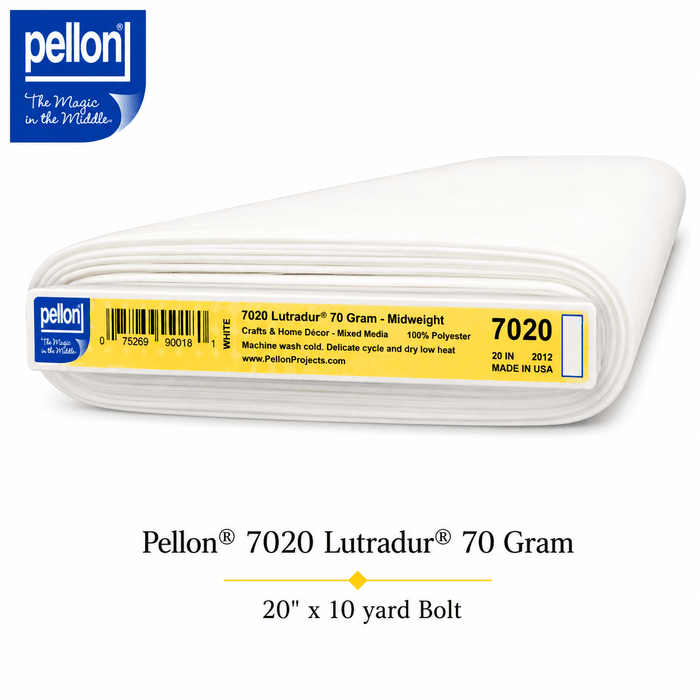 Pellon® 7020 Lutradur® 70 Gram Sew-In – 20" x 10 Yard Bolt – White