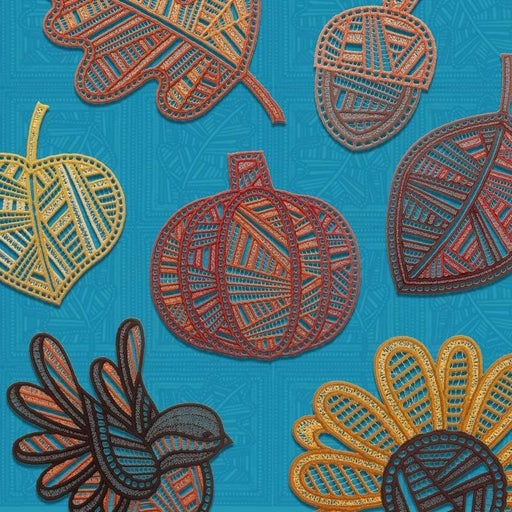 Freestanding Modern Autumn Lace Embroidery CD
