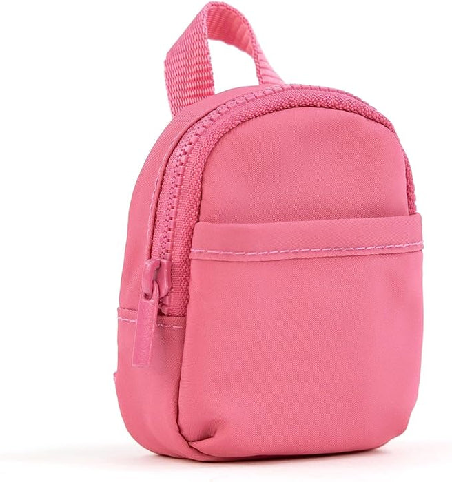 packlab Micro Nano Backpack Keychain - Black Mini Backpack Coin Purse for Cards, Lip Balm & Essentials