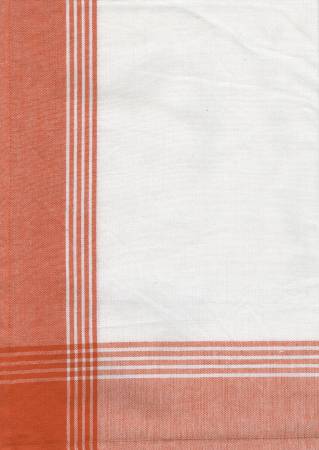 Tea Towel Stripe Orange and White